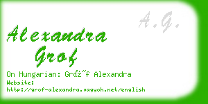 alexandra grof business card